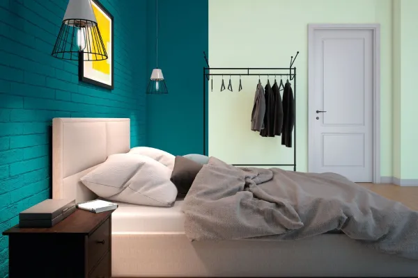 Głębokie barwy w sypialni