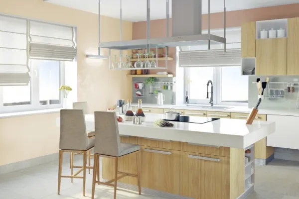 Ciepłe tony w kuchni