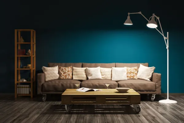 Salon w intensywnym kolorze